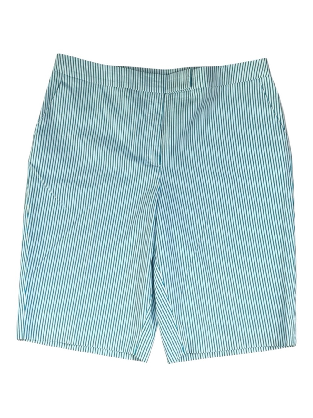 Jones New York Bermuda Shorts Blue & White Striped Size 12